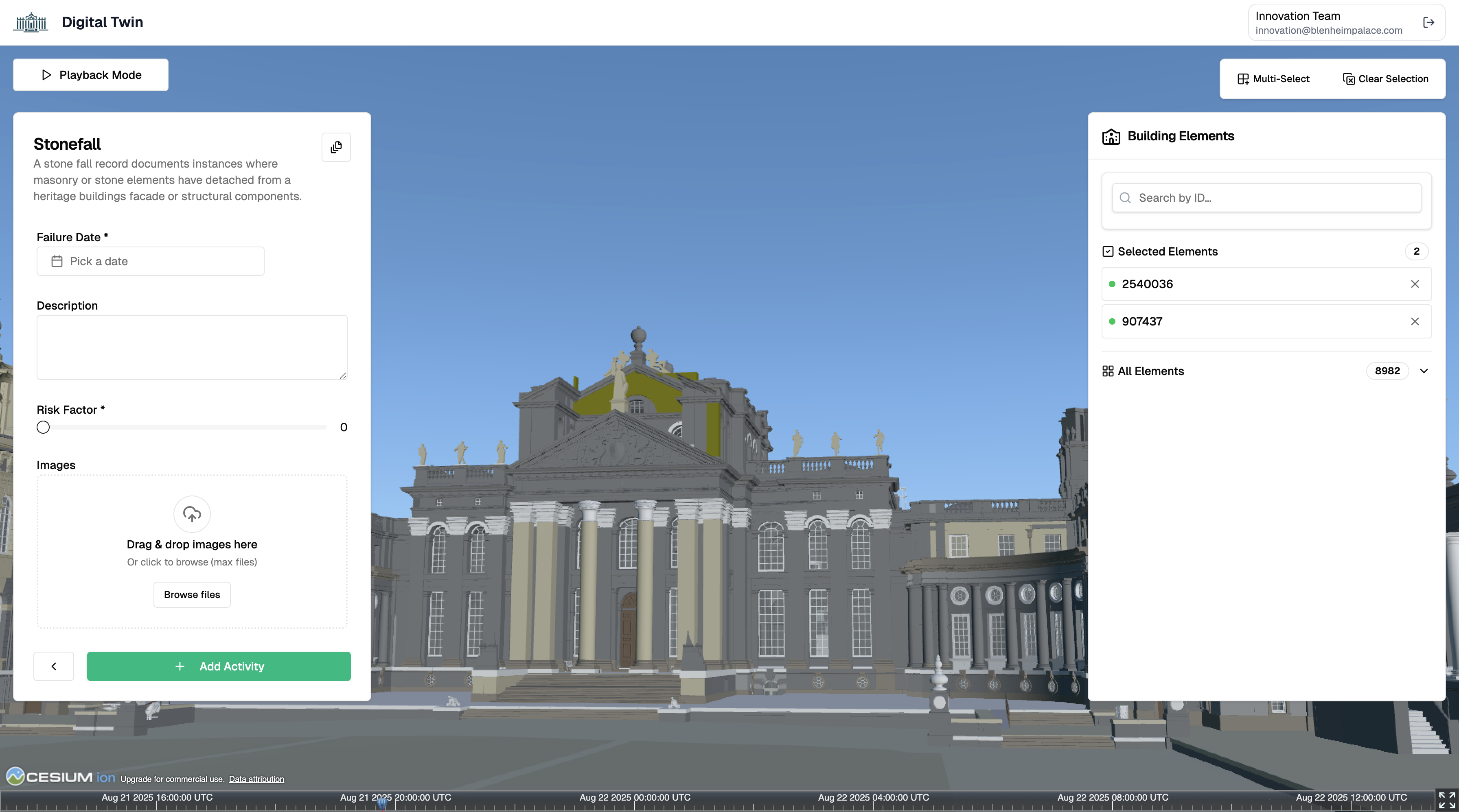 Blenheim Palace Digital Twin